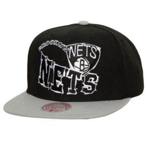 Mitchell & Ness Crooked Path Snapback Brooklyn Nets Chapeau Noir 737319