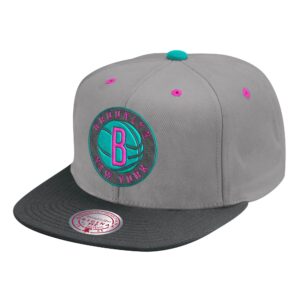 Mitchell & Ness Gris Wolf Mags Snapback Brooklyn Nets Chapeau Gris 737429
