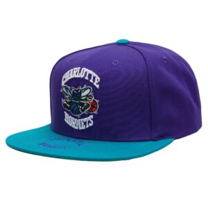 Mitchell & Ness Logo Bill Snapback HWC Charlotte Hornets Chapeau Violet 739004