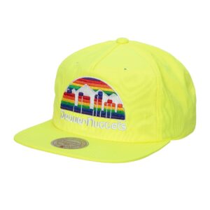Casquette de baseball Mitchell & Ness Neon Nylon Snapback HWC Denver Nuggets Hat Rouge 743501