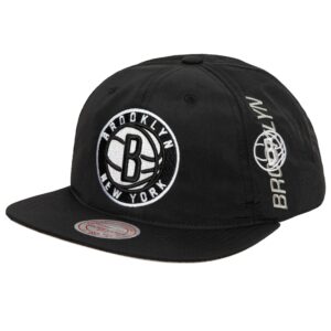 Casquette de baseball Mitchell & Ness Nylon Szn Deadstock Snapback Brooklyn Nets Hat Noir 737435