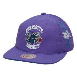 Casquette de baseball Mitchell & Ness Nylon Szn Deadstock Snapback HWC Charlotte Hornets Hat Violet 739024
