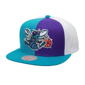 Mitchell & Ness Pinwheel Snapback HWC Charlotte Hornets Chapeau Violet/Turquoise/Blanc 739970