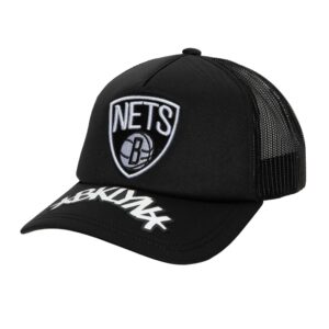 Mitchell & Ness Puff The Magic Trucker Snapback HWC Brooklyn Nets Chapeau Noir 737710