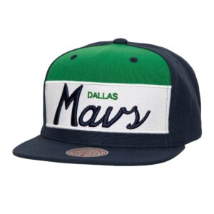 Mitchell & Ness Retro Sport Snapback HWC Dallas Mavericks Chapeau Bleu/Blanc/Vert 741495