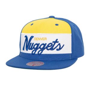 Mitchell & Ness Retro Sport Snapback HWC Denver Nuggets Chapeau Bleu 743175