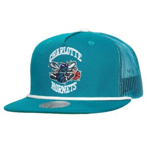 Mitchell & Ness Roper Trucker HWC Charlotte Hornets Chapeau Bleu 738149