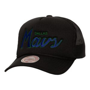 Mitchell & Ness Script Trucker HWC Dallas Mavericks Chapeau Blanc 742016
