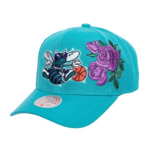 Mitchell & Ness Secondaire Roses Pro Snapback HWC Charlotte Hornets Chapeau Turquoise 739643