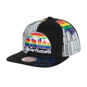 Casquette de baseball Mitchell & Ness chemise Remix Snapback HWC Denver Nuggets chapeau gris 743241
