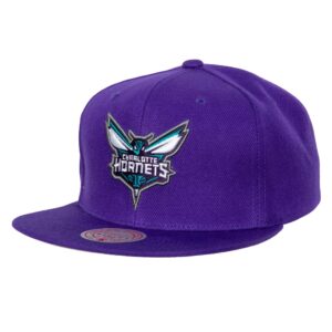 Chapeau Mitchell & Ness Side Core 2.0 Snapback Charlotte Hornets Violet 738842