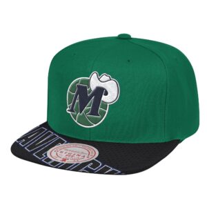 Mitchell & Ness Slash Century Snapback Dallas Mavericks Chapeau Vert 741506