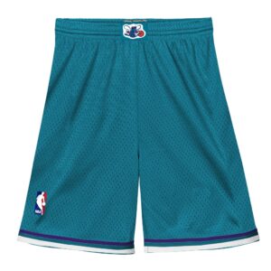 Mitchell & Ness Swingman Charlotte Hornets Road Short Violet/Turquoise 741409