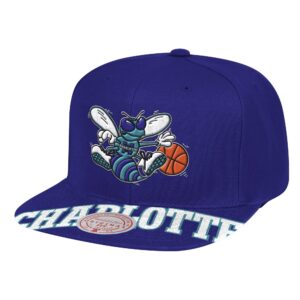 Mitchell & Ness Swingman Pop Snapback HWC Charlotte Hornets Chapeau Crème 738437