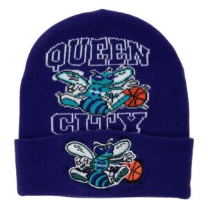 Bonnet Mitchell & Ness Team Origins Knit HWC Charlotte Hornets Violet 740362