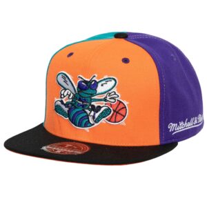 Mitchell & Ness Tri Cycle Ajusté Charlotte Hornets Chapeau Orange 740402