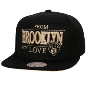 Mitchell & Ness With Love Snapback Brooklyn Nets Chapeau Noir 737308