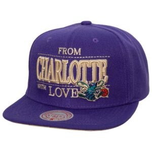 Mitchell & Ness With Love Snapback HWC Charlotte Hornets Chapeau Gris 738440