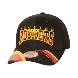 Mitchell & Ness Brossé Past Ya Pro Snapback HWC Houston Rockets Chapeau Noir 747238