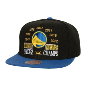 Mitchell & Ness Champ est ici Snapback Golden State Warriors Chapeau Noir 744734
