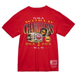 Mitchell & Ness Championnat Anneaux Rouge Houston Rockets T-Shirt Blanc 749553