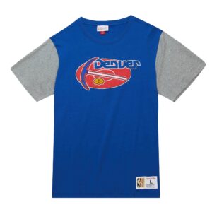 Mitchell & Ness Color Block SS Denver Nuggets T-shirt Bleu 744412