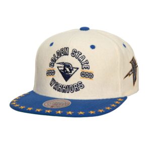 Chapeau Mitchell & Ness Dune Royal Snapback HWC Golden State Warriors Beige 744539