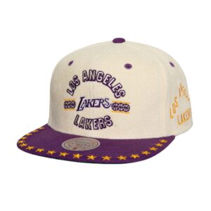 Casquette Mitchell & Ness Dune Royal Snapback HWC Los Angeles Lakers Beige 749701