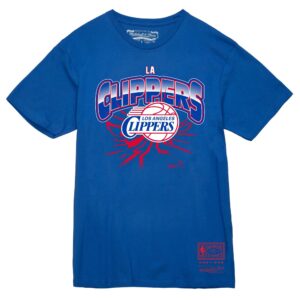Mitchell & Ness tremblement de terre Los Angeles Clippers T-Shirt bleu 748737