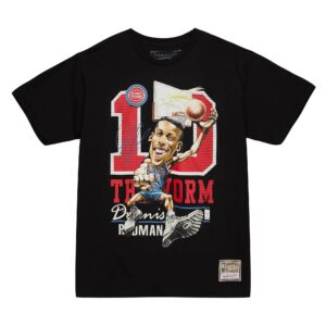 Mitchell & Ness HWC caricatures Detroit Pistons Dennis Rodman T-Shirt noir 744009