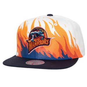 Chapeau Mitchell & Ness Hot Fire Snapback HWC Golden State Warriors Orange 744495