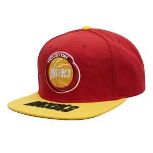 Mitchell & Ness Logo Bill Snapback HWC Houston Rockets Chapeau Blanc 747187