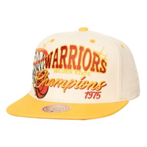 Mitchell & Ness M&N x Melody Ehsani Champions Snapback Golden State Warriors Chapeau Beige 744574