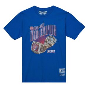 Mitchell & Ness NBA 90's Rings Pistons T-shirt Bleu 743989