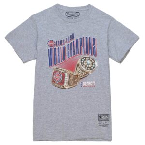 Mitchell & Ness NBA 90's Rings Tee Pistons Gris T-Shirt Gris 743999