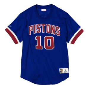 Mitchell & Ness Nom et numéro Mesh Top Detroit Pistons 1989-90 Dennis Rodman T-Shirt Bleu 744020