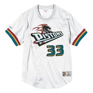 Mitchell & Ness Nom et numéro Mesh Top Detroit Pistons 1998-99 Grant Hill T-Shirt Blanc 744144