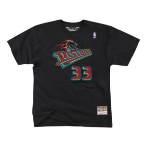 Mitchell & Ness Nom et numéro Detroit Pistons 1997-98 Grant Hill T-shirt Noir 744059