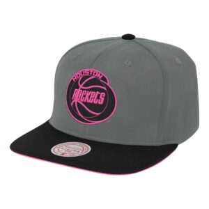 Mitchell & Ness Neon Lights Snapback HWC Houston Rockets Chapeau Gris 747567