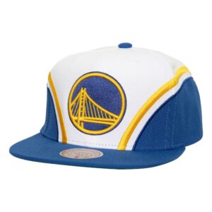 Mitchell & Ness Overhead Snapback Golden State Warriors Chapeau Jaune/Blanc/Bleu 744476