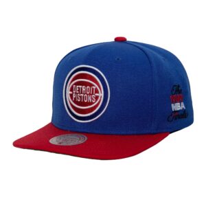 Mitchell & Ness Patched Up Snapback HWC Detroit Pistons Chapeau Bleu 743708