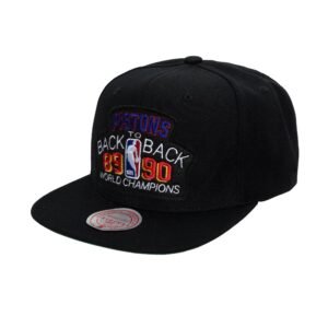 Mitchell & Ness Pistons B2B Snapback HWC Detroit Pistons Chapeau Noir 743675
