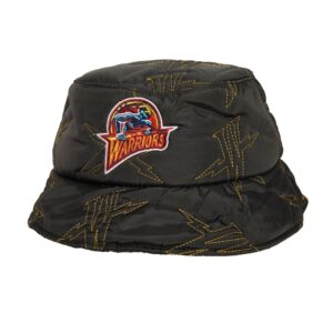 Chapeau bob matelassé HWC Golden State Warriors Panama Mitchell & Ness noir 745219
