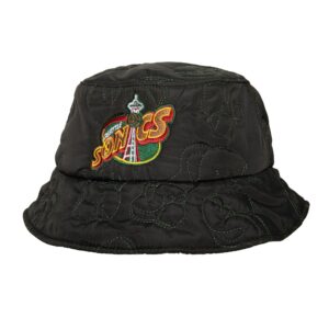 Chapeau bob matelassé HWC Seattle Supersonics Panama Mitchell & Ness noir 745851