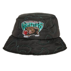 Chapeau bob Panama Mitchell & Ness Quiltet HWC Vancouver Grizzlies noir 745845