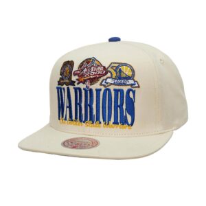 Mitchell & Ness Reframe Retro Snapback HWC Golden State Warriors Chapeau Beige 744834