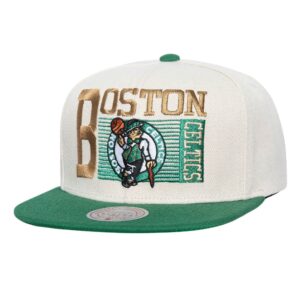 Mitchell & Ness Speed Zone Snapback Boston Celtics Chapeau Crème 746440