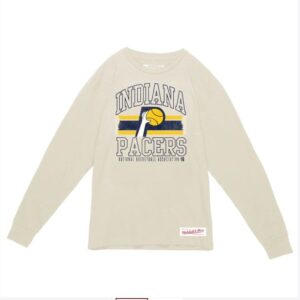 Mitchell & Ness Chemise à logo rayé Lockup Slub Indiana Pacers Gris 748848