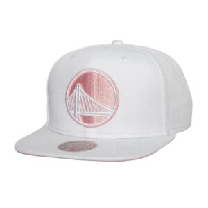 Mitchell & Ness Chapeau d'été en daim Snapback Golden State Warriors Blanc 744797