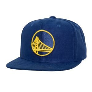 Mitchell & Ness Sweet Suede Snapback Golden State Warriors Chapeau Bleu 744535